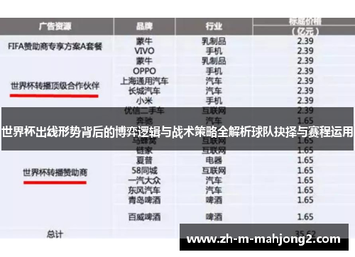 世界杯出线形势背后的博弈逻辑与战术策略全解析球队抉择与赛程运用
